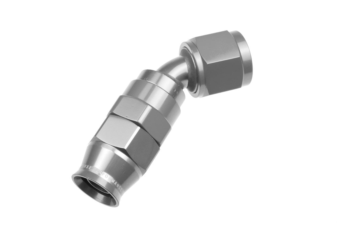 Redhorse Performance 1245-06-5 6AN 45 Degree PTFE Reusable Hose End Clear Redhorse Performance 1245-06-5