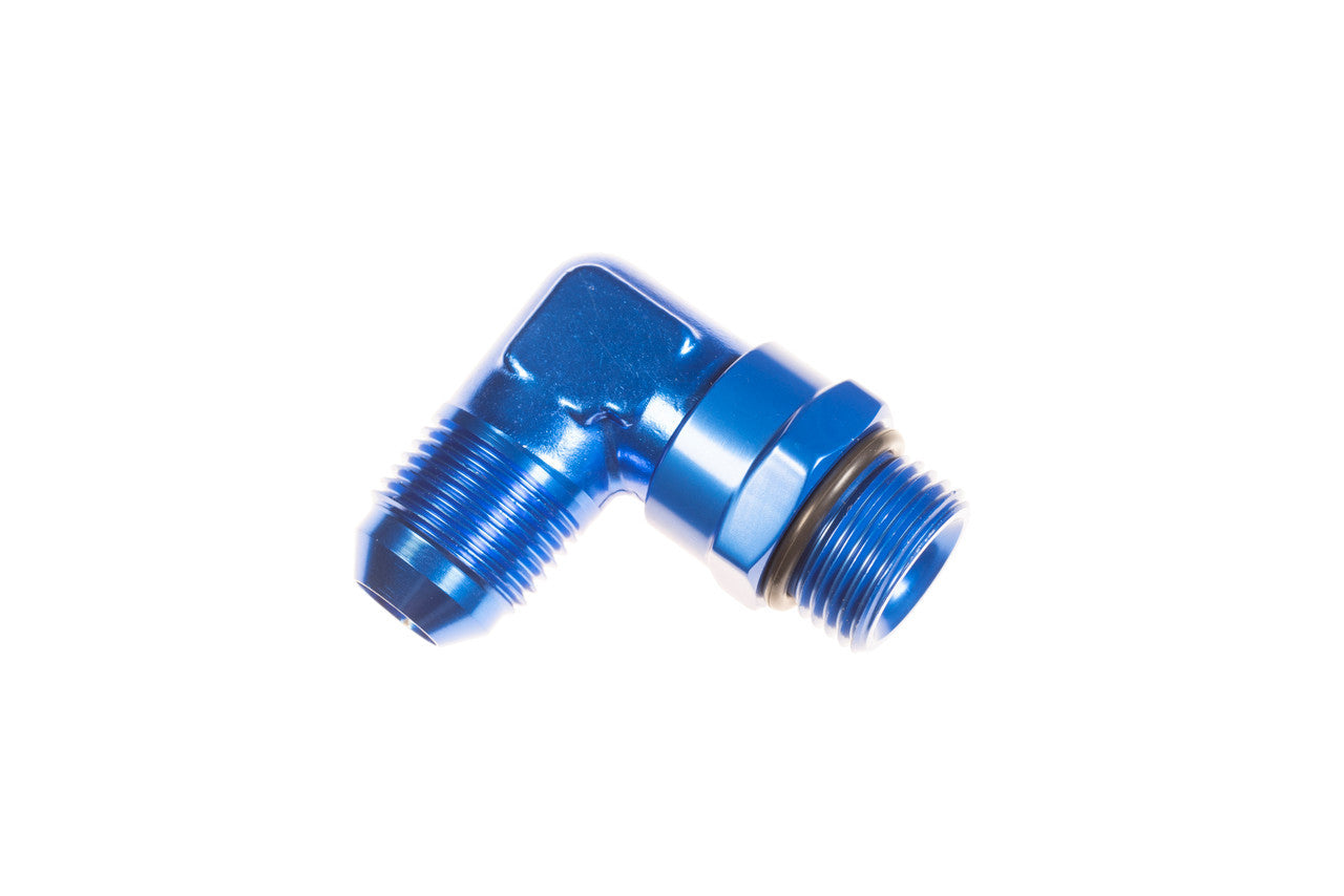 Redhorse Performance 1690-06-06-1 6AN Male to 6AN ORB Male Swivel 90deg Blue Redhorse Performance 1690-06-06-1