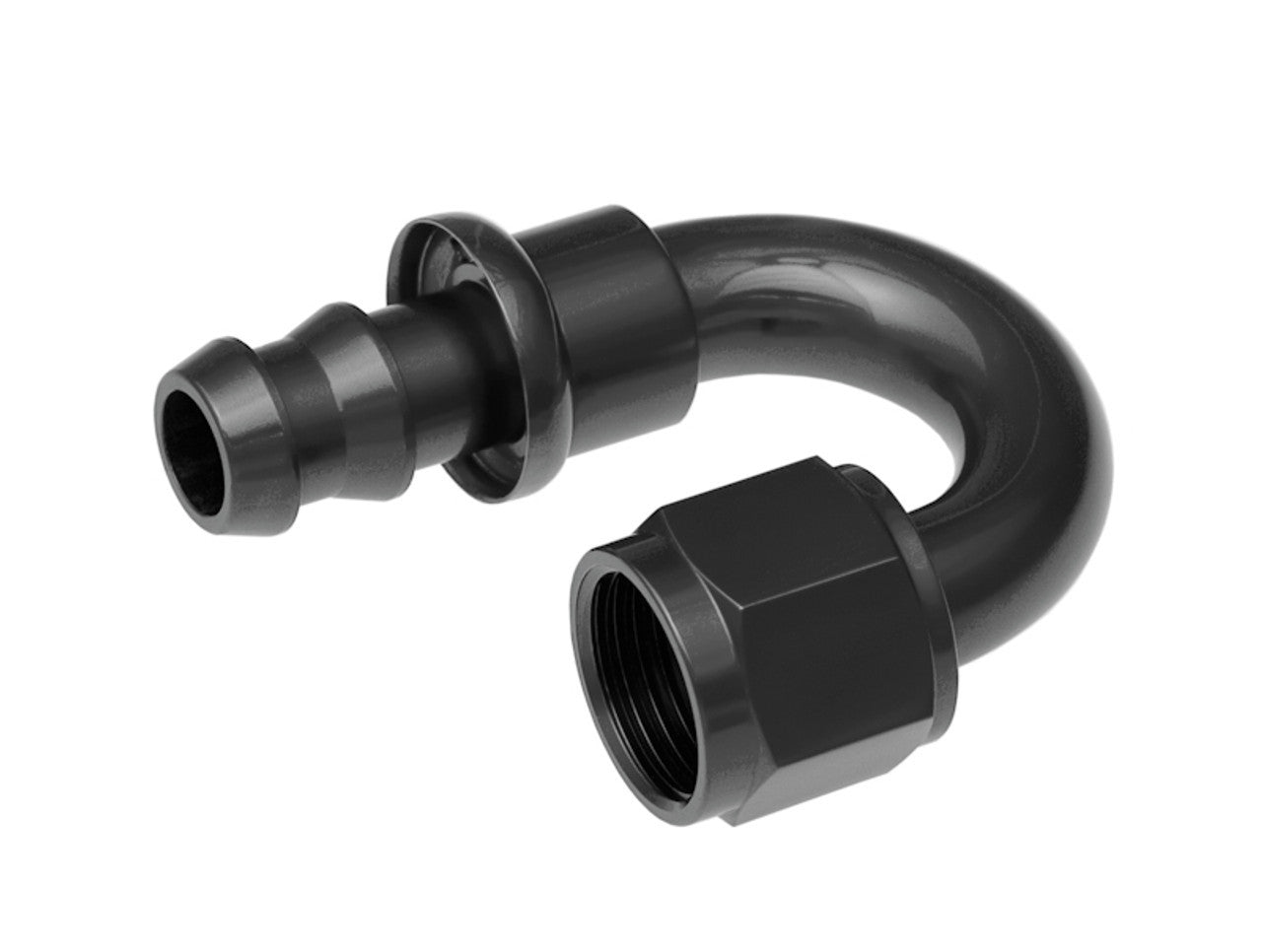 Redhorse Performance 2180-08-2 8AN Push Lock Hose End s- Black 180 Redhorse Performance 2180-08-2