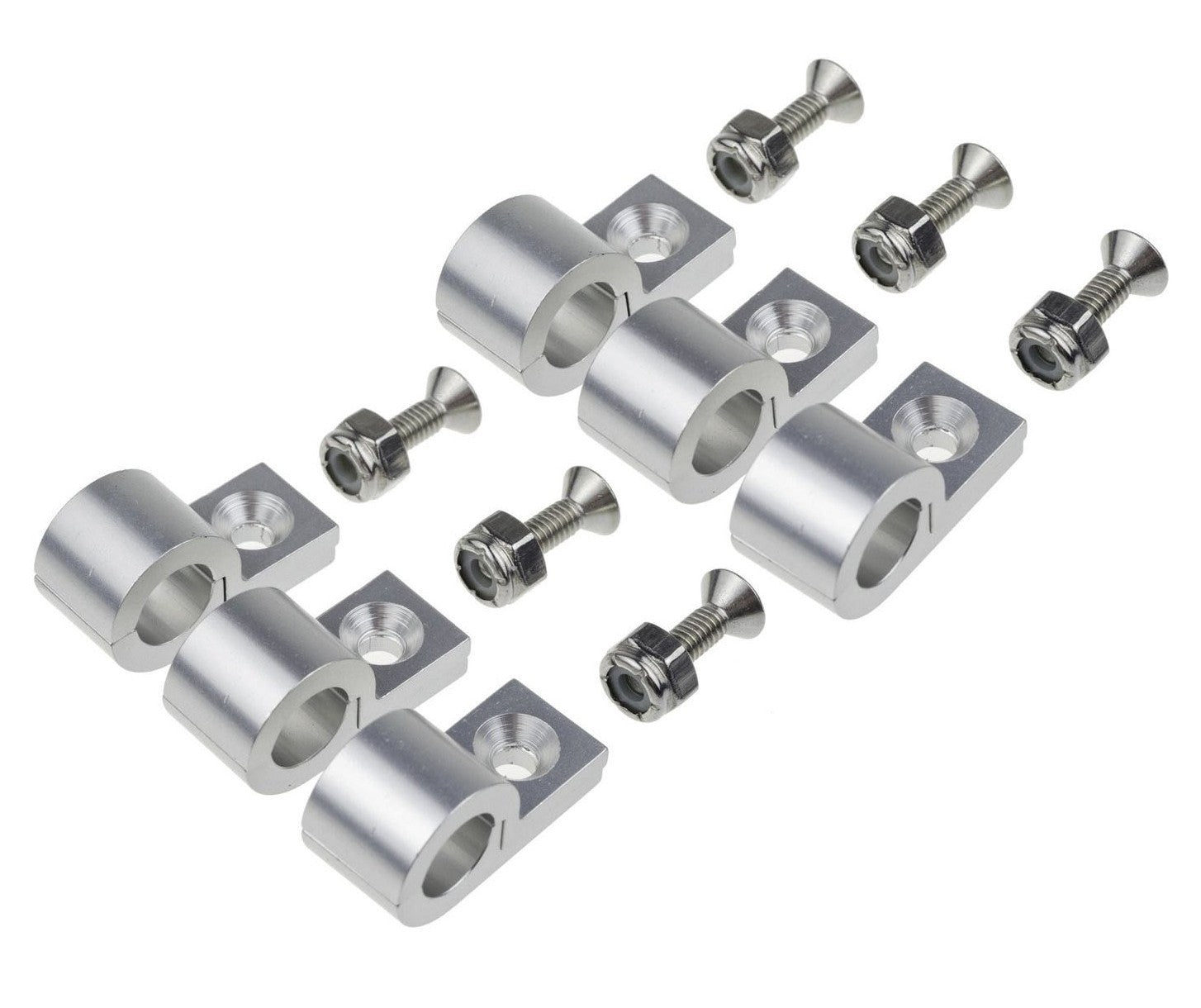 Redhorse Performance 320-316-5 3/16in Polished Aluminum Line Clamps 6/pkg Redhorse Performance 320-316-5
