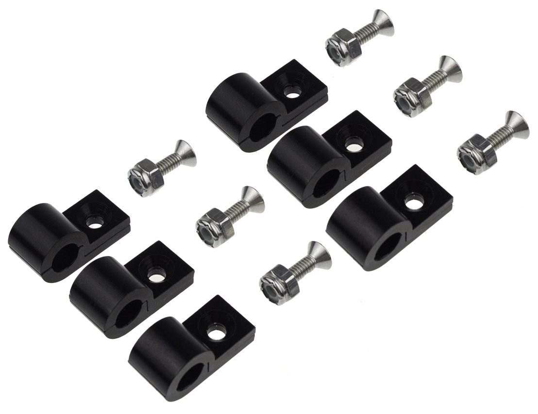 Redhorse Performance 320-916-2 9/16in Black Aluminum Line Clamps 6/pkg Redhorse Performance 320-916-2