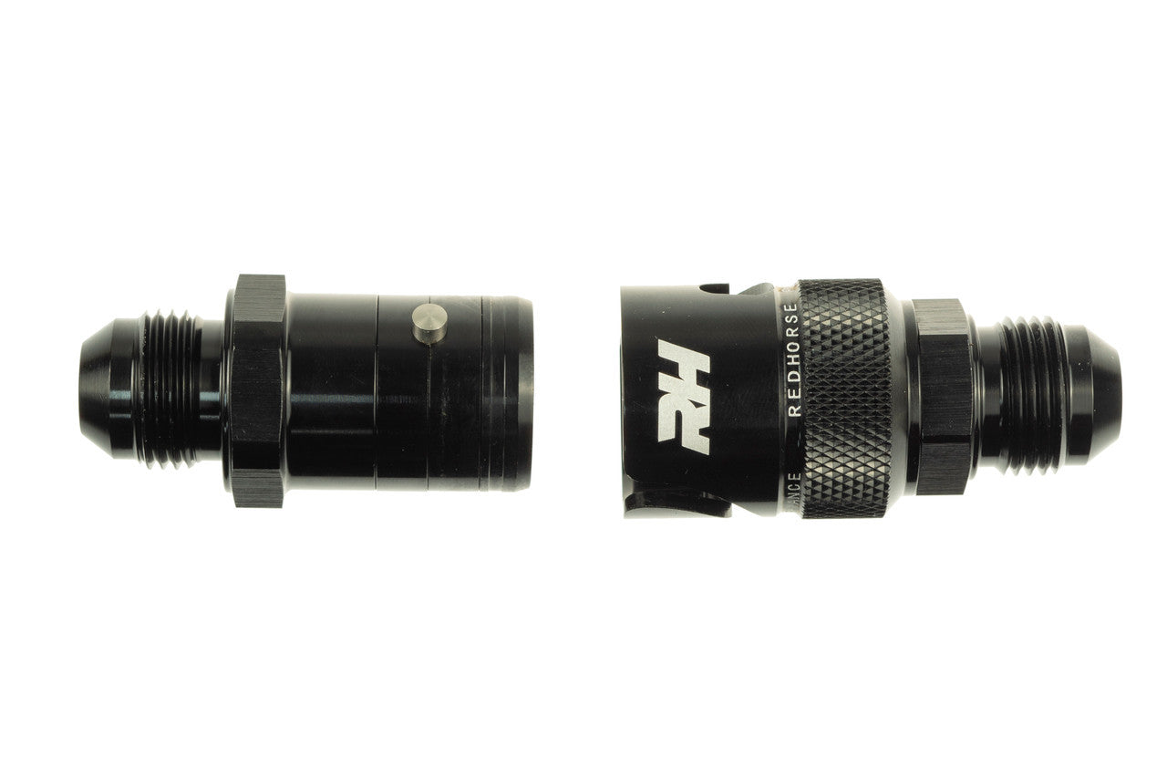 Redhorse Performance 4155-10-2 10AN Dry Break Quick Release Adapter Black Redhorse Performance 4155-10-2