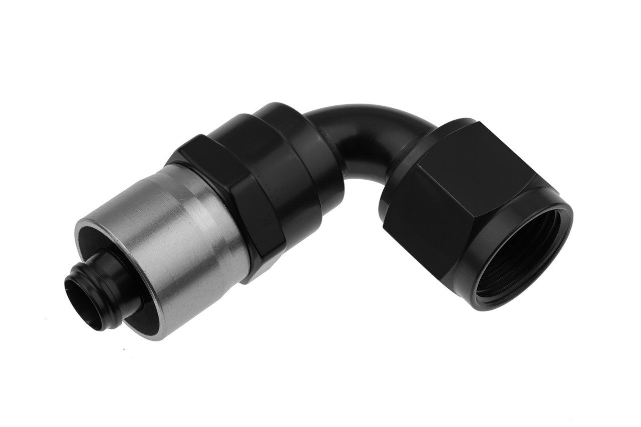 Redhorse Performance 7090-08-2 8AN Crimp Style Hose End Black 90 Redhorse Performance 7090-08-2