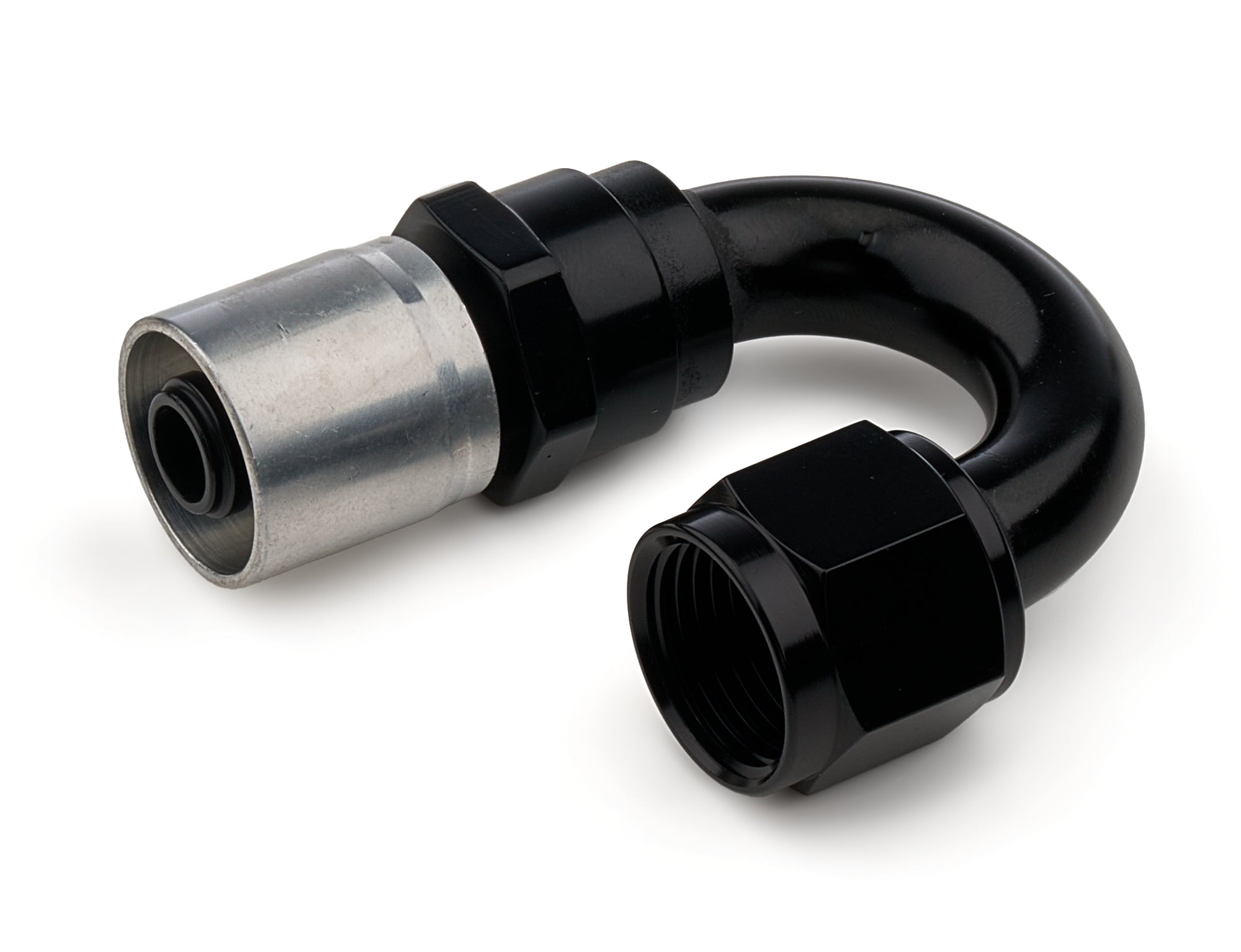 Redhorse Performance 7180-08-2 8AN 180 Degree Crimp Style Hose End Black Redhorse Performance 7180-08-2