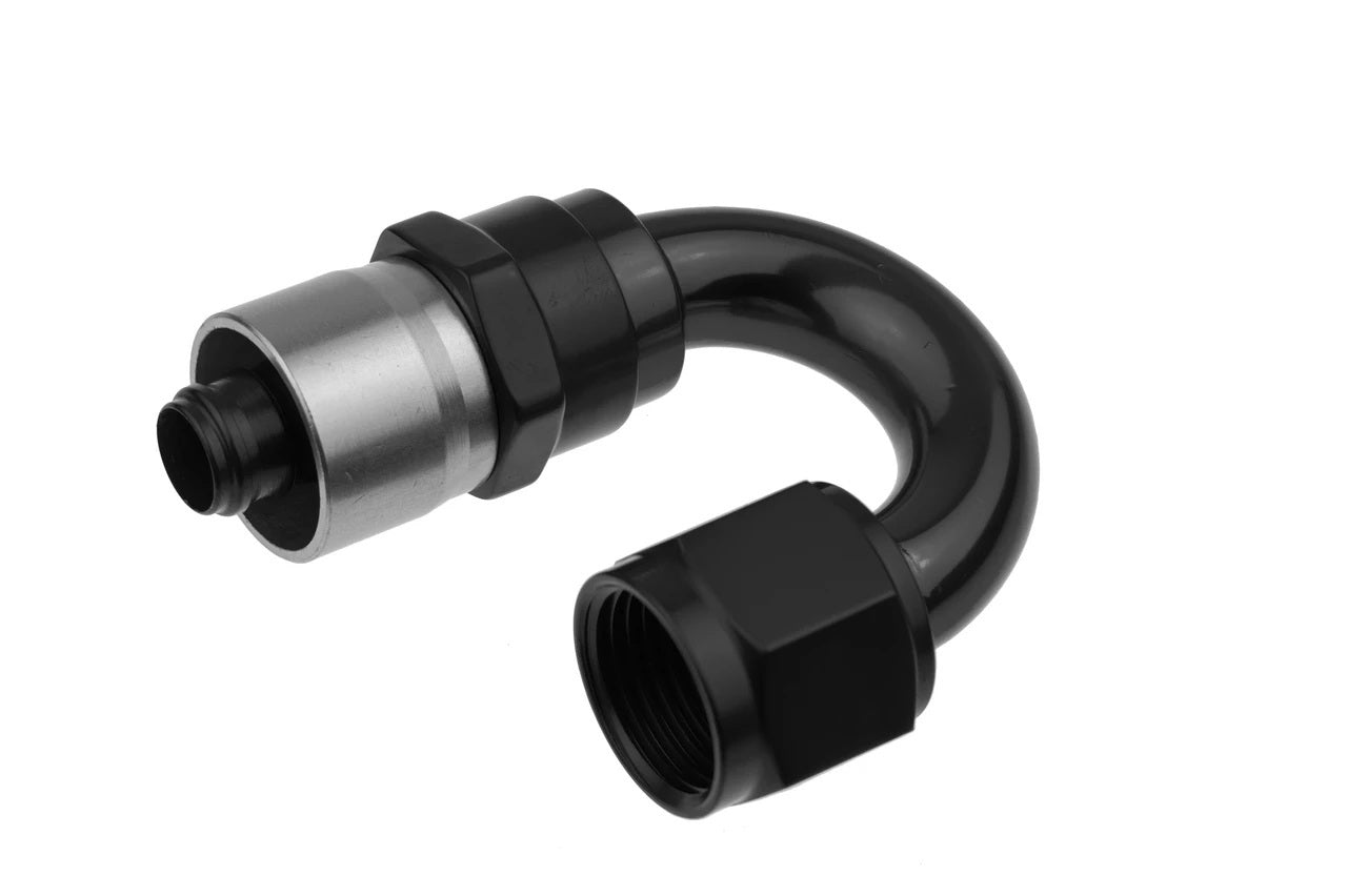 Redhorse Performance 7180-10-2 10AN 180 Deg Crimp Hose End Black Redhorse Performance 7180-10-2