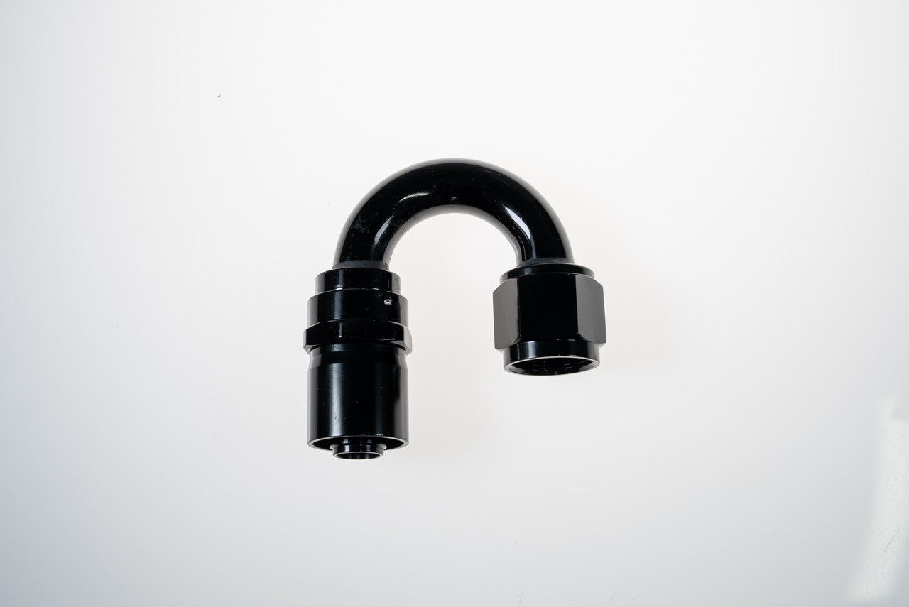 Redhorse Performance 7182-08-2 8AN 180Deg Crimp Hose End Black Redhorse Performance 7182-08-2
