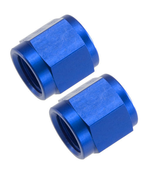 Redhorse Performance 818-06-1 6AN Aluminum Tube Nut 3/8in Hard Line 2pcs BLU Redhorse Performance 818-06-1