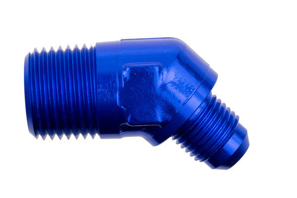 Redhorse Performance 823-08-06-1 8AN 45Deg Male Adapter to 3/8in NPT Male Blue Redhorse Performance 823-08-06-1