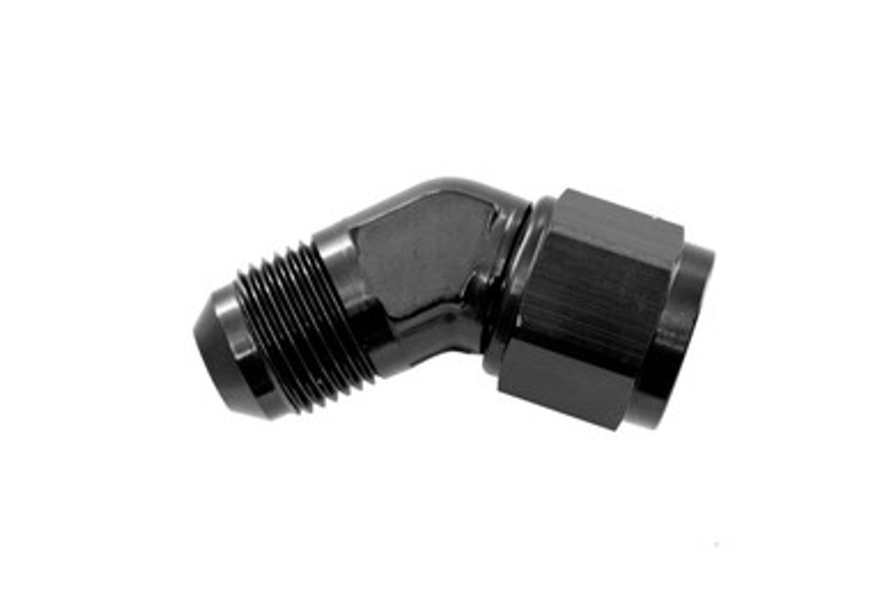 Redhorse Performance 8245-12-12-2 12AN Male to 12AN Female 45Deg Black Redhorse Performance 8245-12-12-2