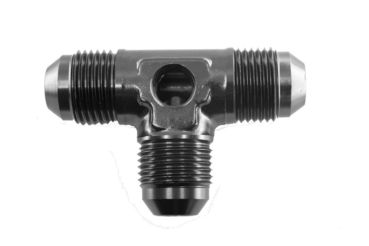 Redhorse Performance 8248-06-2 6an Male Tee w/1/8npt Port Black Redhorse Performance 8248-06-2