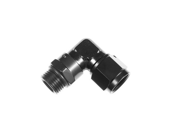 Redhorse Performance 8291-06-06-2 6AN Female to 6AN ORB Male Swivel 90Deg Black Redhorse Performance 8291-06-06-2