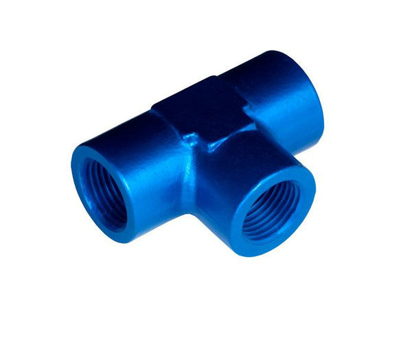 Redhorse Performance 917-02-1 1/8in FM Tee NPT Adapter Blue Redhorse Performance 917-02-1