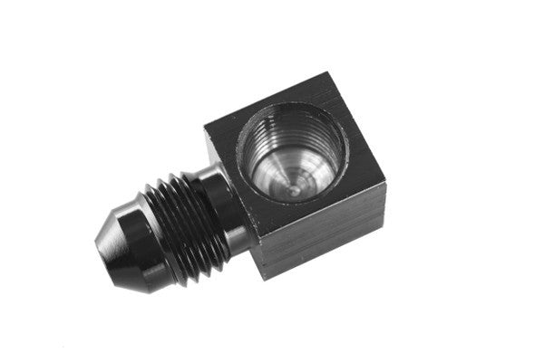 Redhorse Performance 9196-04-02-2 4AN Male to 1/8in NPT FM Gauge Adapter 90Deg BLK Redhorse Performance 9196-04-02-2