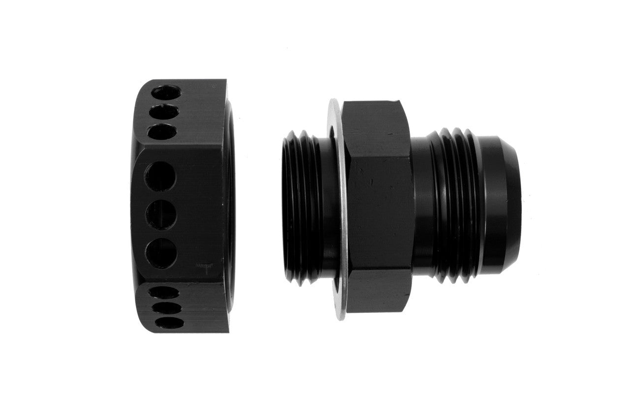 Redhorse Performance 9832-12-2 Valve Cover Vent Fitting -12AN  Black Redhorse Performance 9832-12-2