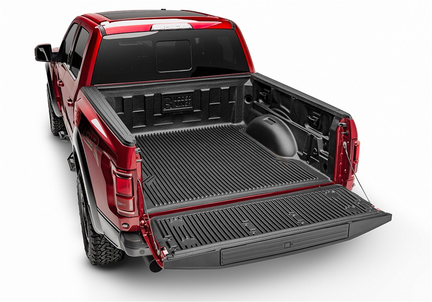 Rugged Liner F55U15 Under Rail Bedliner 15-20(21-23w/oProPwrOnbrd)F150 5ft.7in. w/Sqr Tie-Down Holes Rugged Liner F55U15