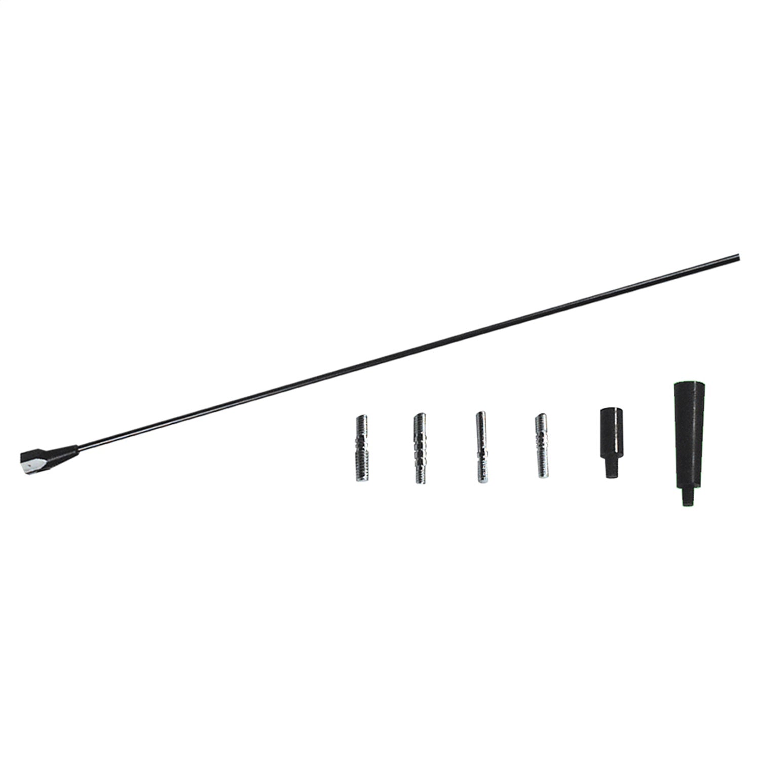 Scosche RM904B Replacement Mast; 30 in. Black Mast; 6 Adapters; Scosche RM904B
