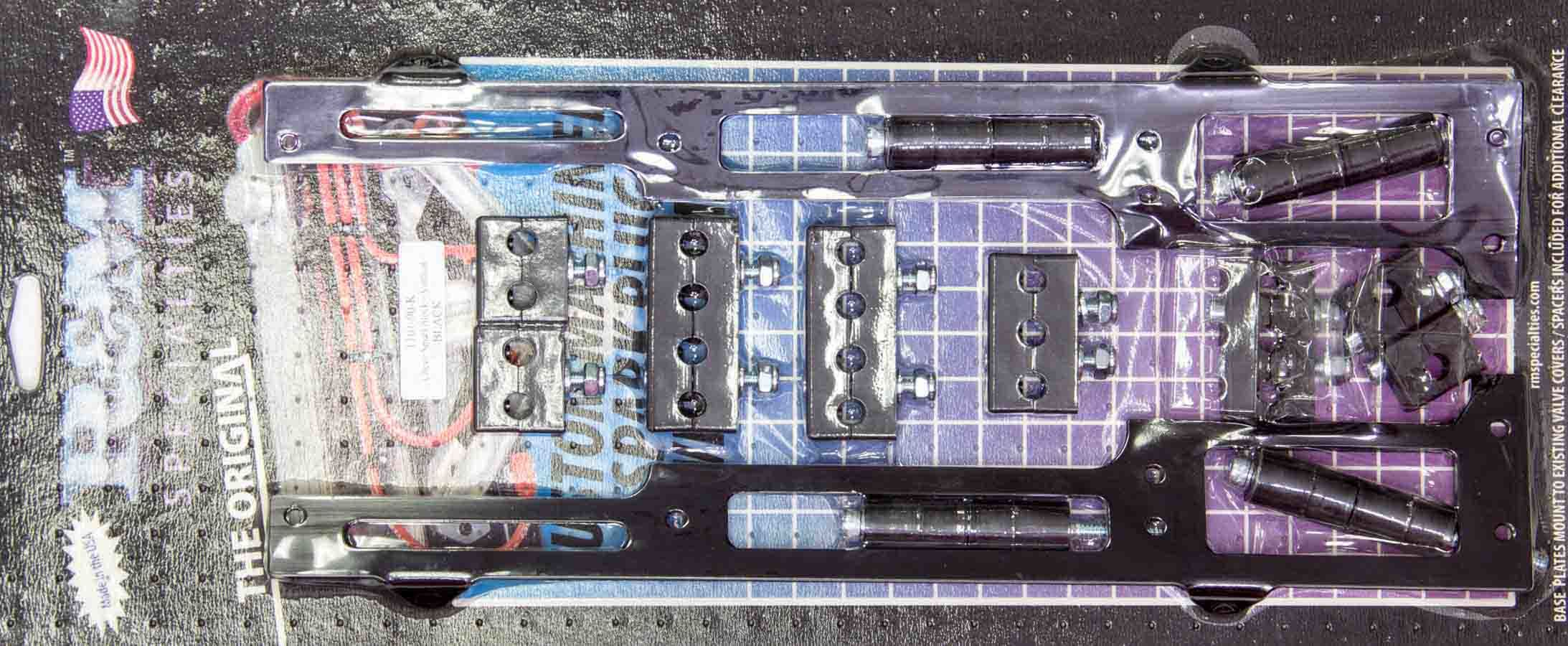 R and M Specialties 1101-90-K Spark Plug Wire Loom SBC Black Vertical Style R and M Specialties 1101-90-K