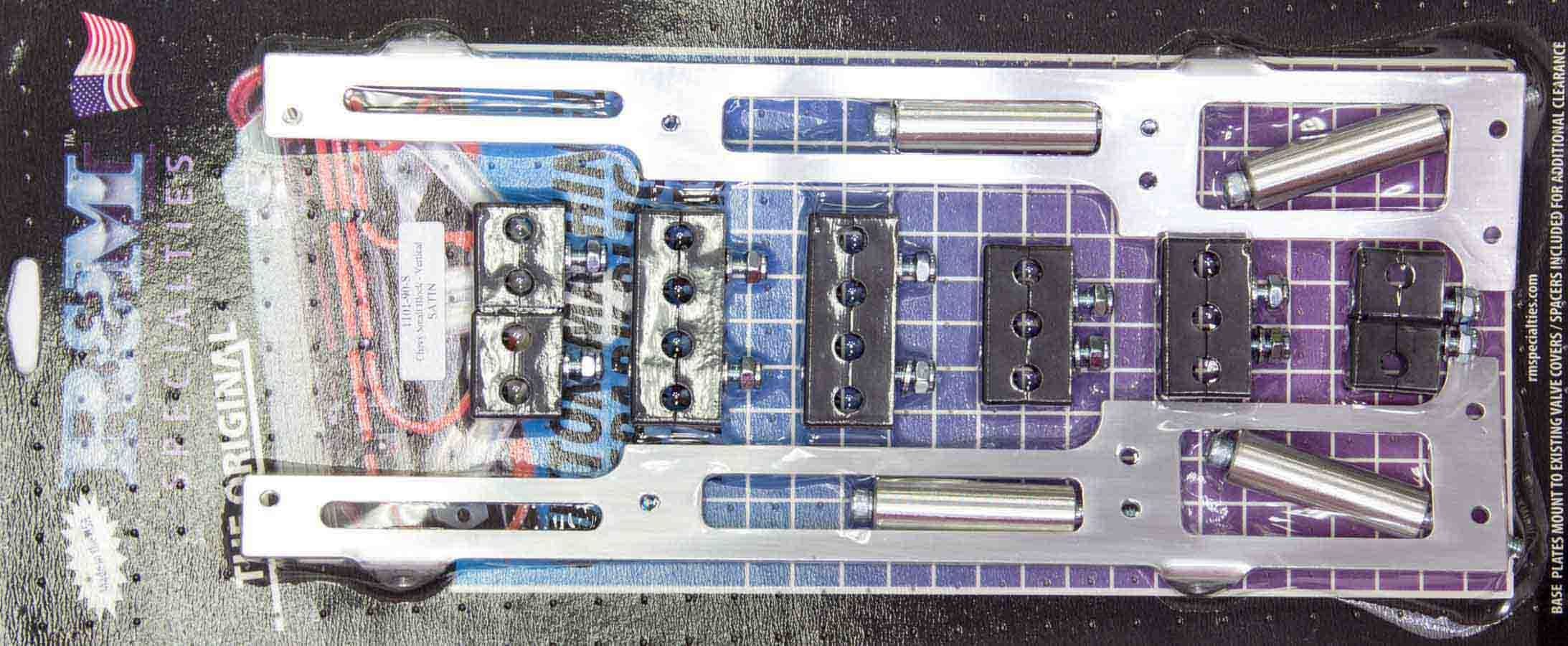 R and M Specialties 1101-90-S Spark Plug Wire Loom SBC Satin Vertical Style R and M Specialties 1101-90-S