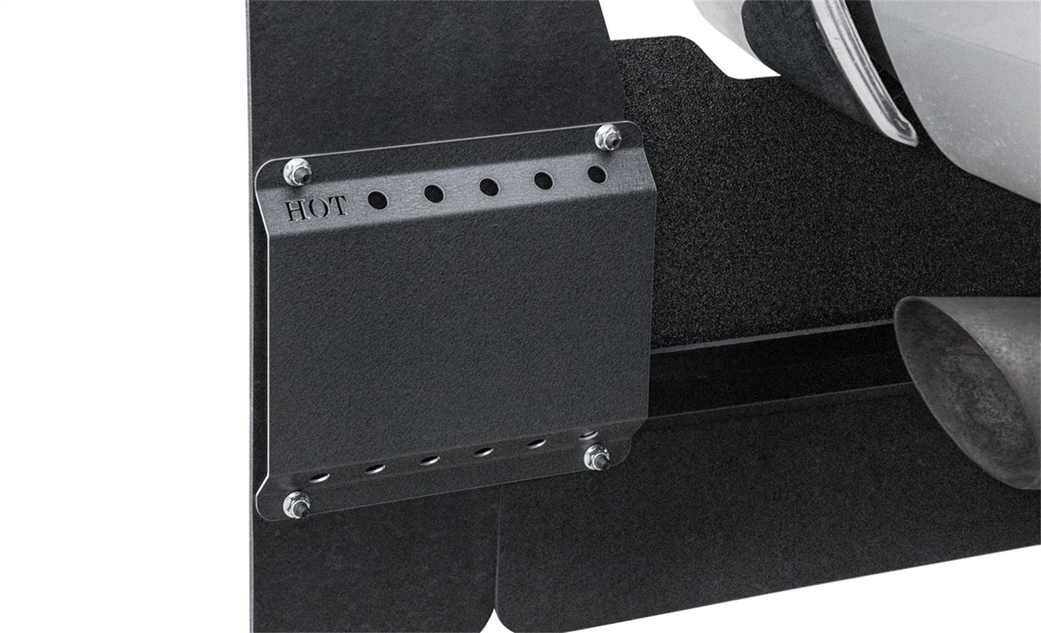 ACI 4006056 Rockstar™ Tow Flap Heat Shield Kit; Black Painted Aluminum Plate; ACI 4006056