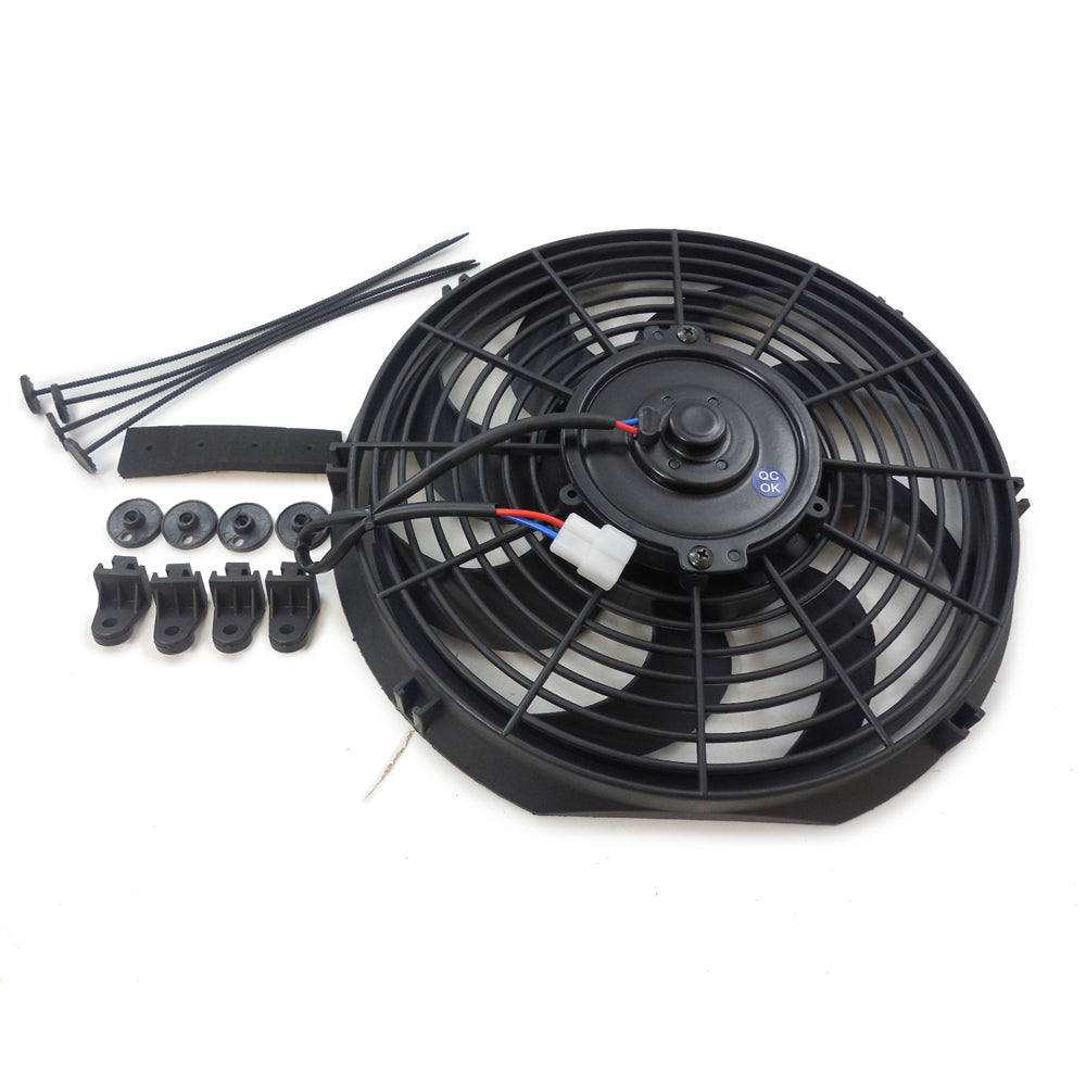 Racing Power Company R1009 10In Electric Cooling F an 12V Curved Blades Racing Power Company R1009