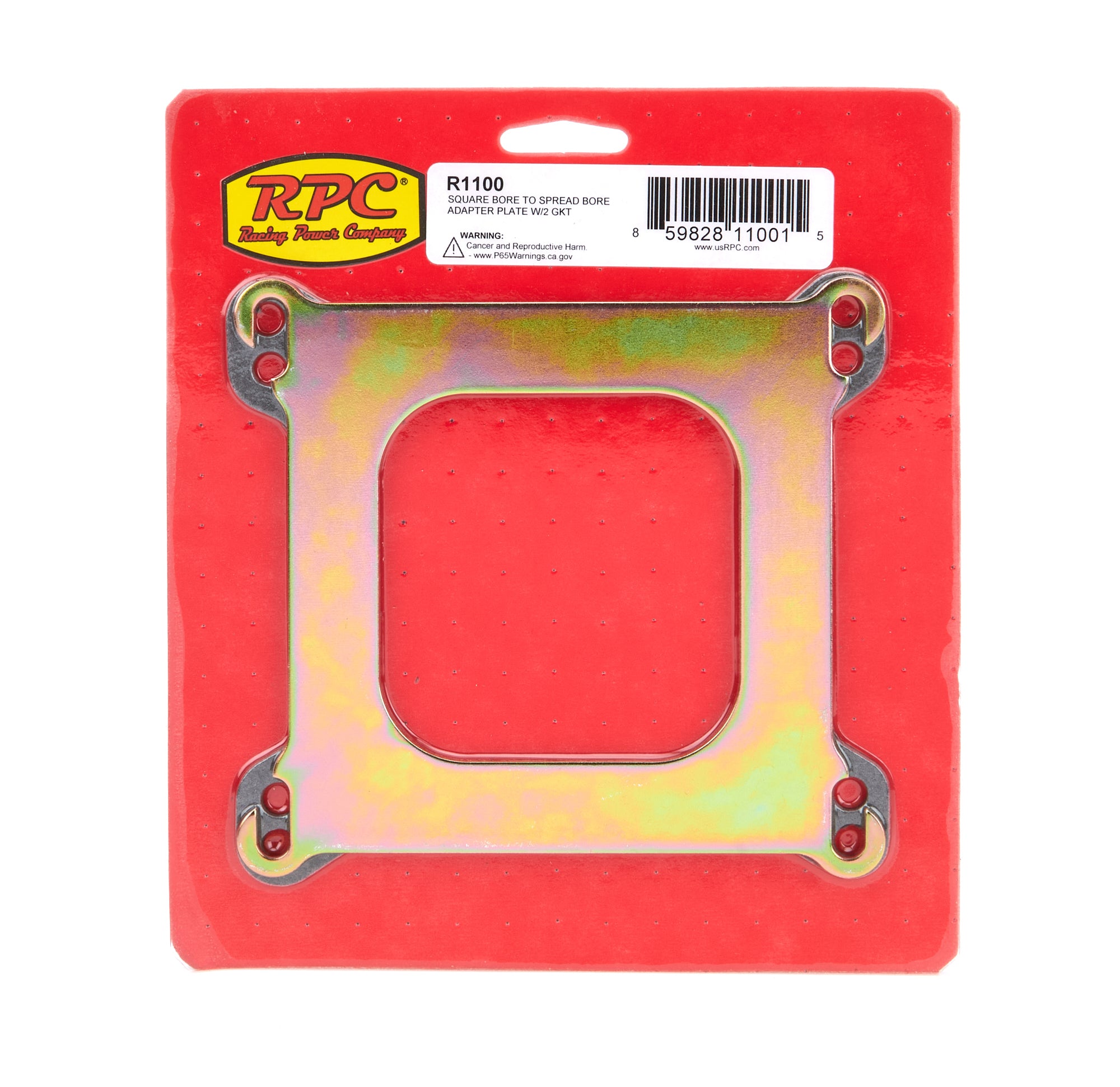 Racing Power Company R1100 Square-Bore To Spread-Bo re Adapter Plate - Zinc Racing Power Company R1100