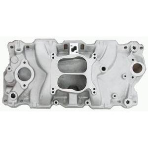 Racing Power Company R1101 Aluminum Dual Plane Inta ke Manifold (Satin) Racing Power Company R1101