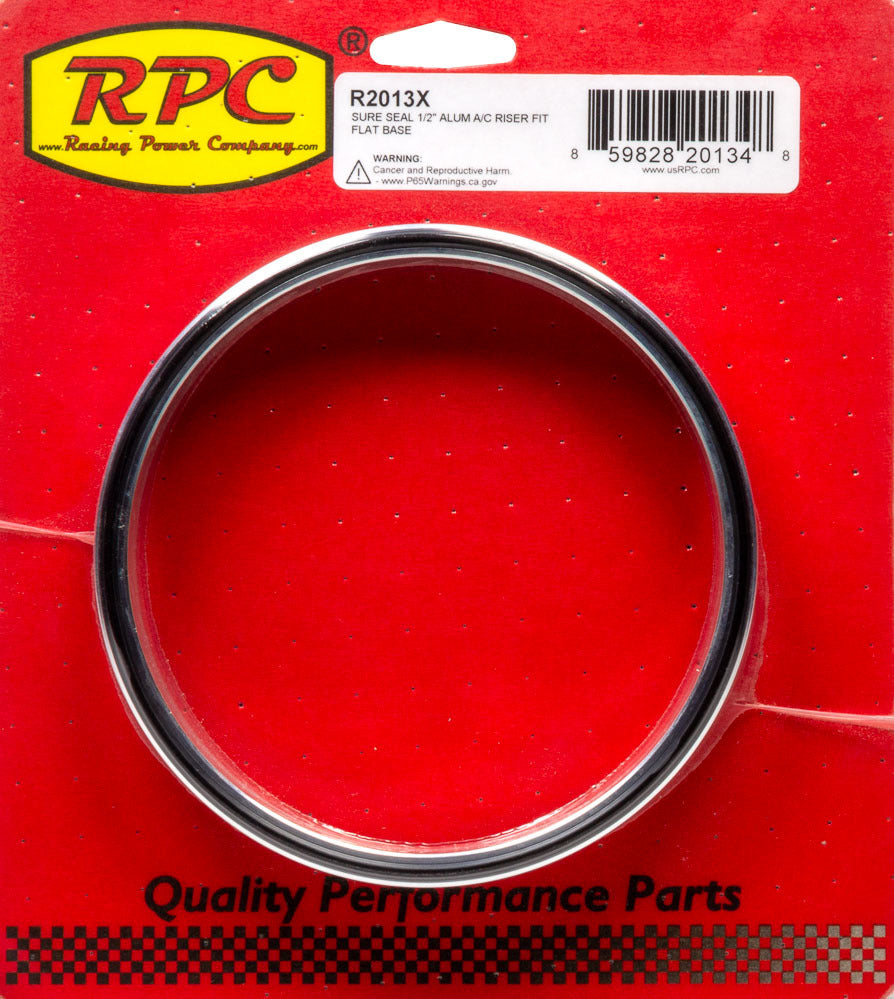 Racing Power Company R2013X Sure Seal 1/2In Alum A/ C Riser Fit Flat Base Racing Power Company R2013X