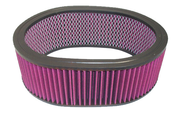 Racing Power Company R2126 12In X 4In Oval Washable Element Racing Power Company R2126