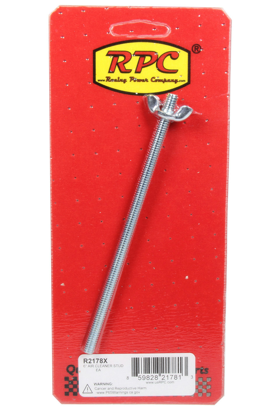 Racing Power Company R2178X 6In Air Cleaner Stud 1/4 -20 Racing Power Company R2178X