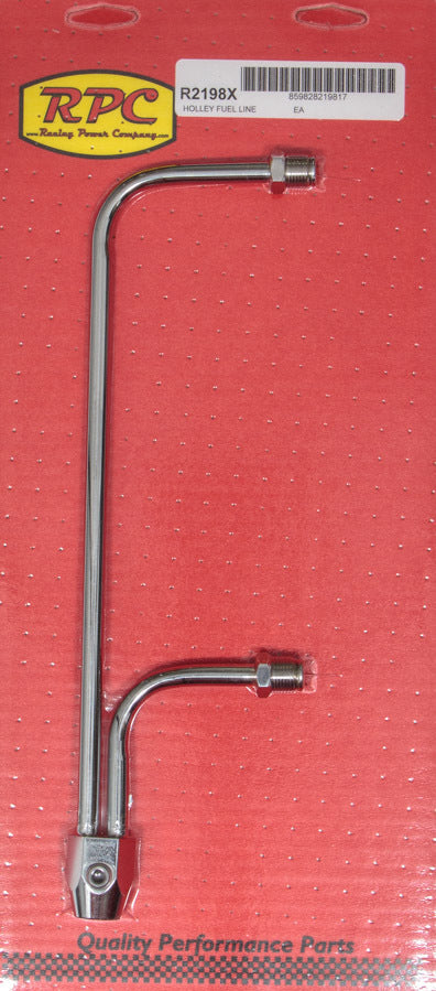 Racing Power Company R2198X Fuel Line Chrome 8-21/32 in Centers Racing Power Company R2198X