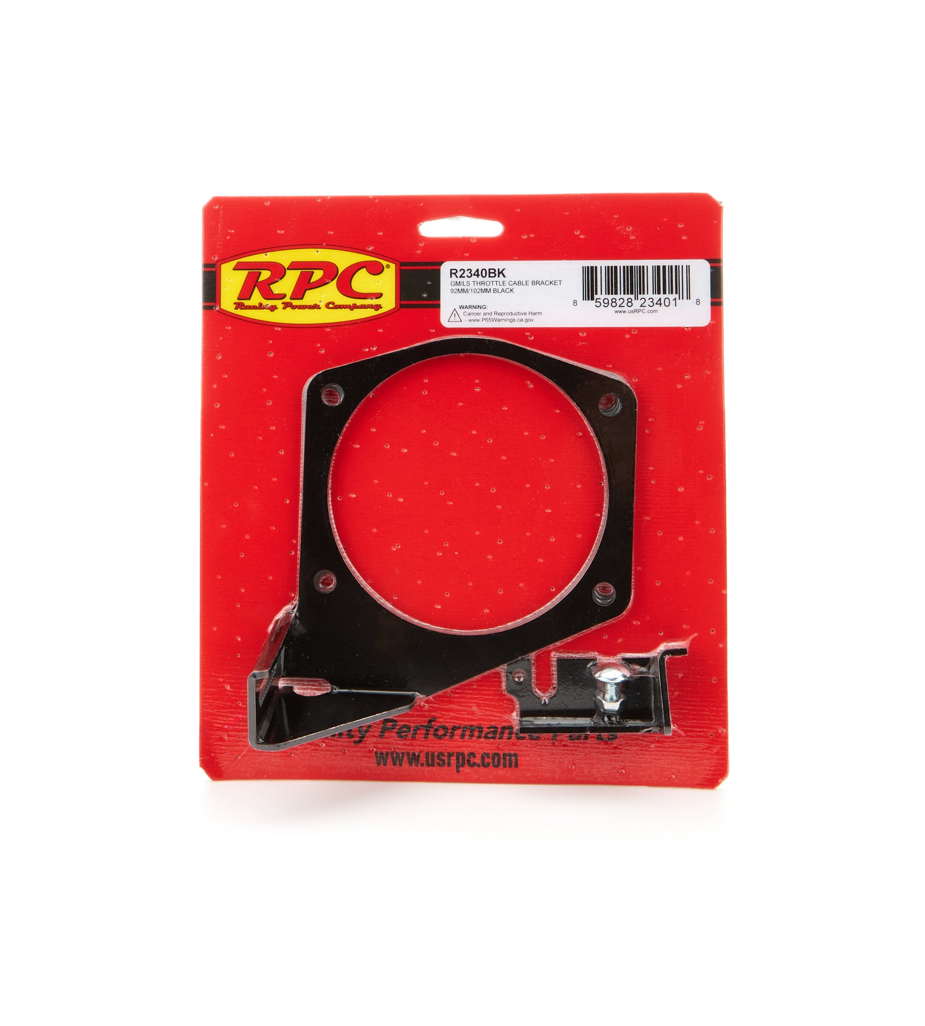 Racing Power Company R2340BK LS Throttle Cable Brackt Black Racing Power Company R2340BK