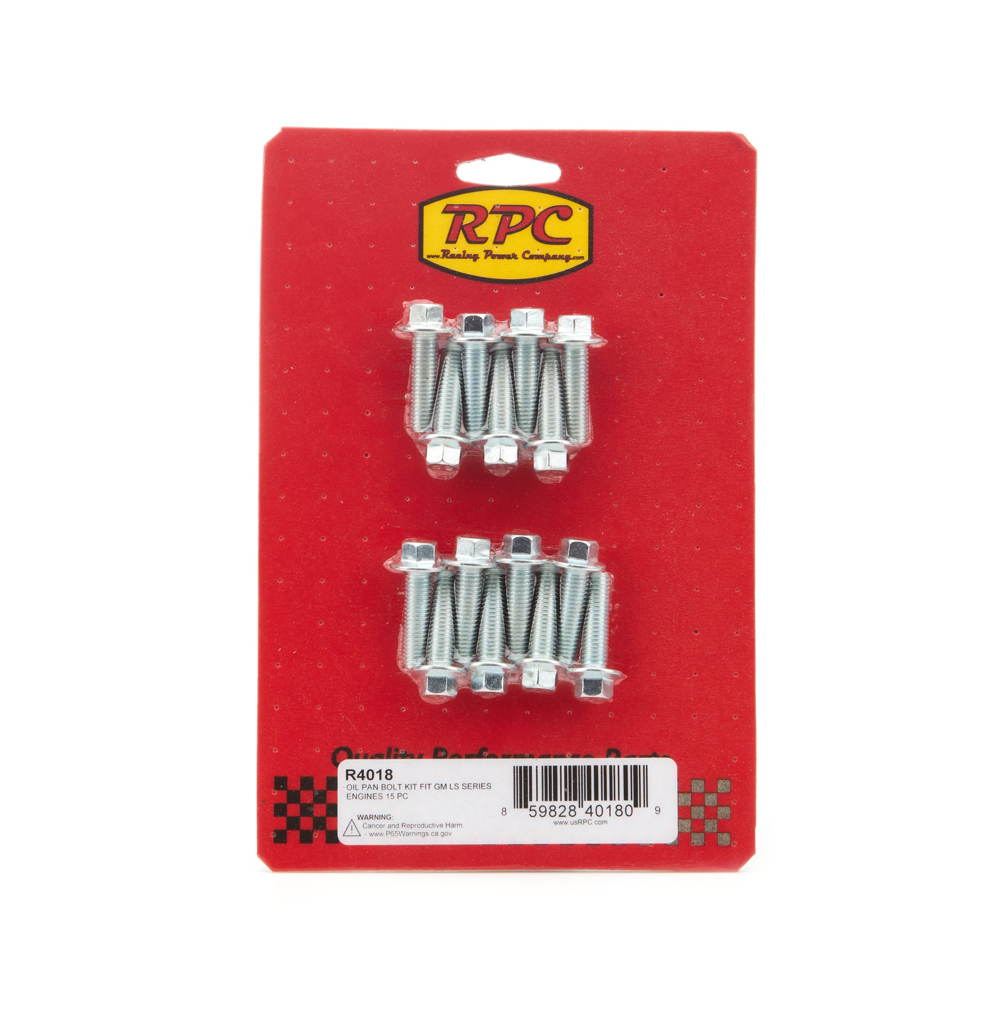 Racing Power Company R4018 LS Oil Pan Bolt KIt 15Pc Racing Power Company R4018