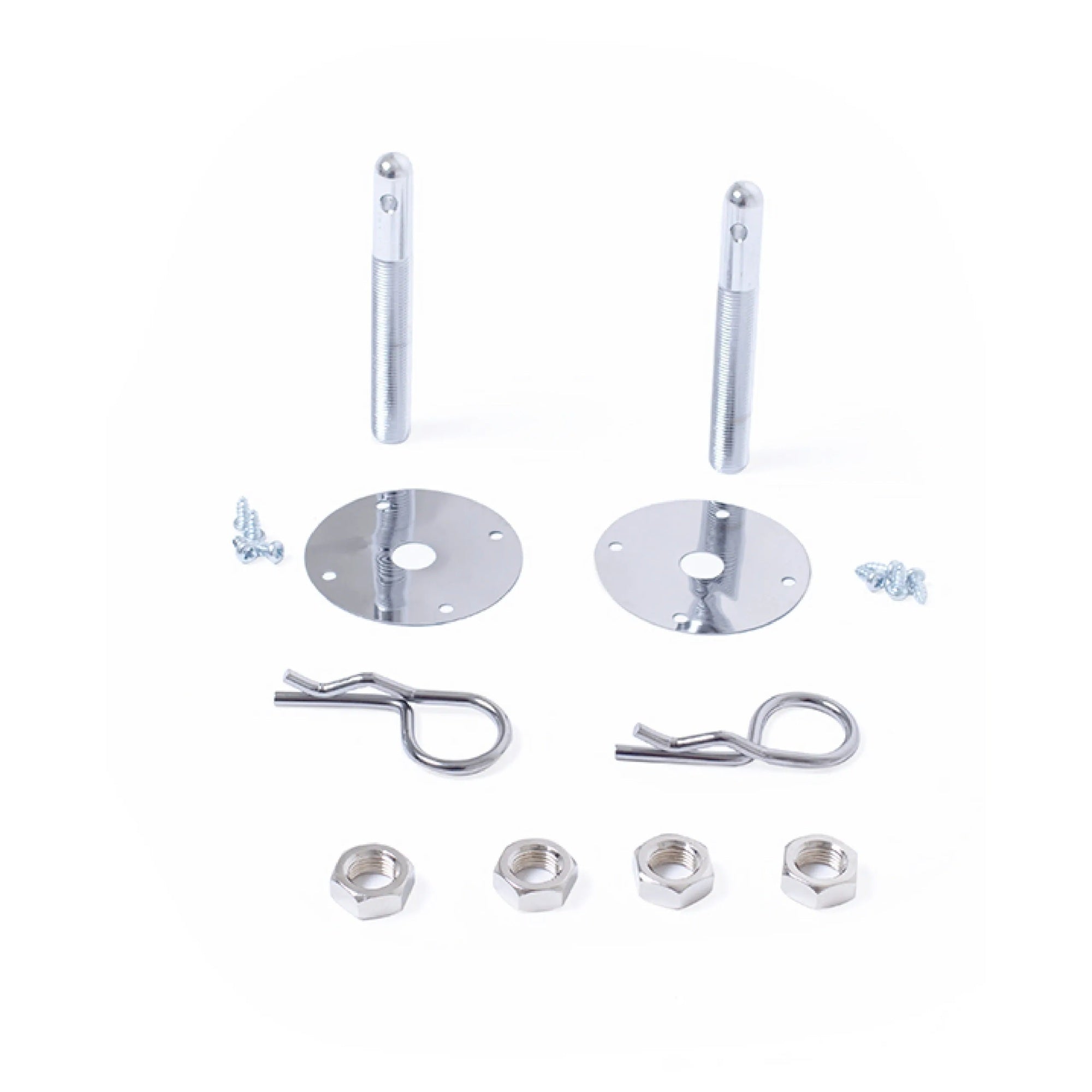 Racing Power Company R4051 Chrome Steel Hair Pin H ood Set Racing Power Company R4051