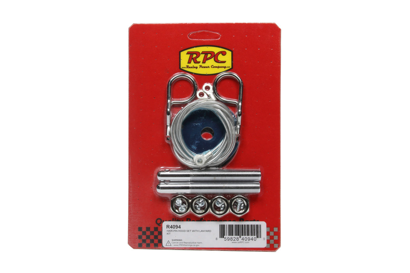Racing Power Company R4094 Hair Pin Hood Set With Lanyard  Kit Racing Power Company R4094