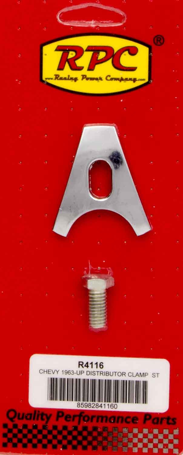 Racing Power Company R4116 Chevy V8 OEM Style Distributor Clamp Chrome Racing Power Company R4116