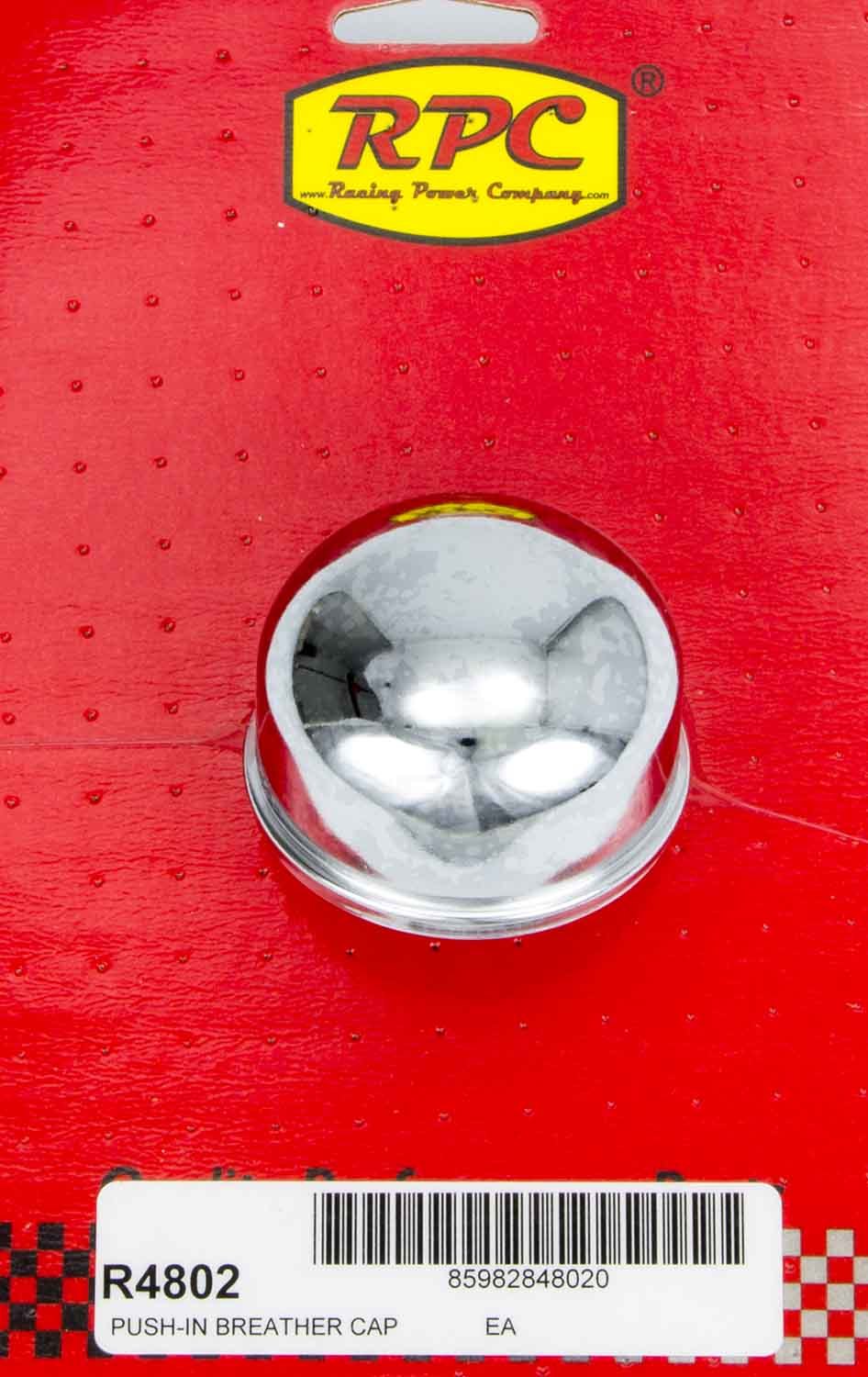 Racing Power Company R4802 Chrome Push In Oil Fill Cap Racing Power Company R4802