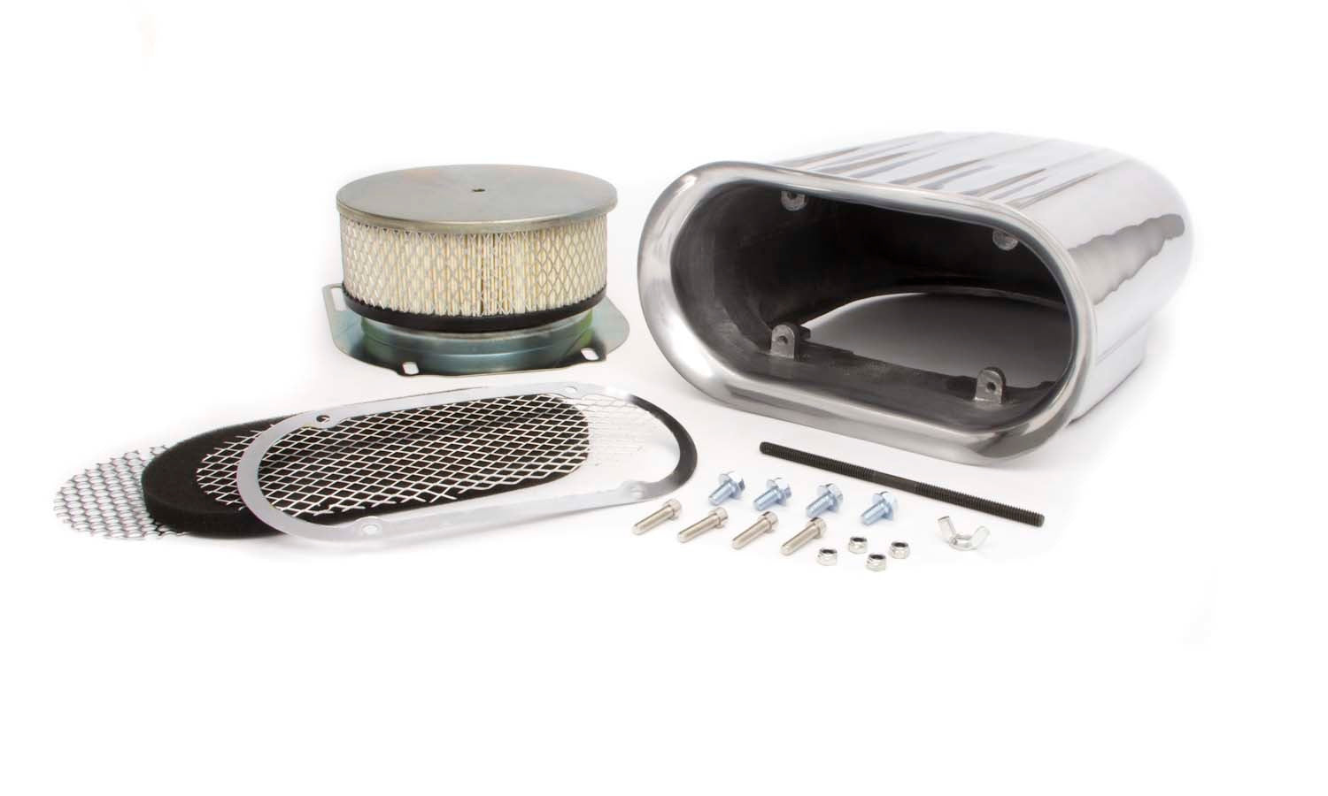 Racing Power Company R5246 Finned Alum Scoop Polish w/Element Racing Power Company R5246