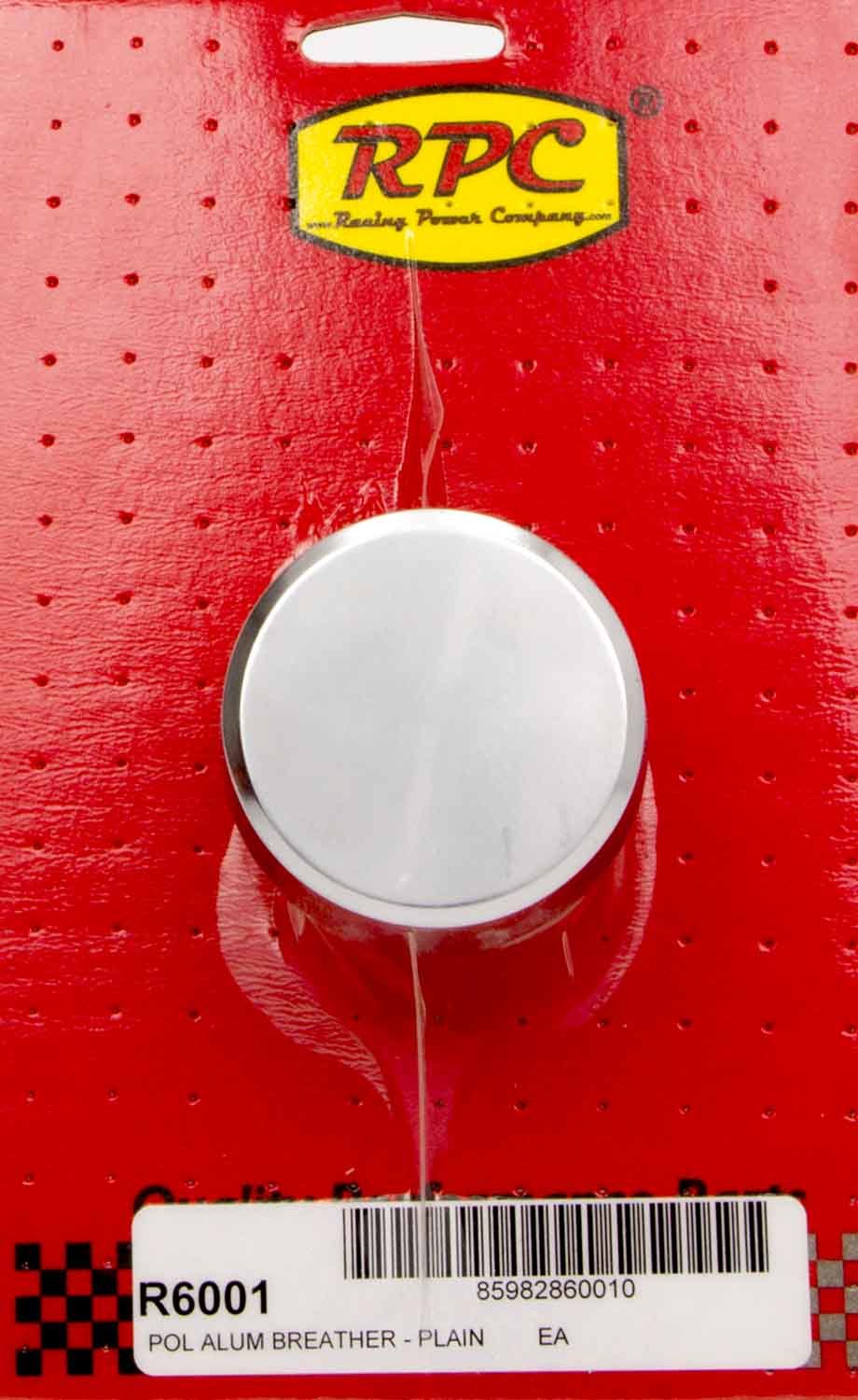 Racing Power Company R6001 Alum Plain Push In Breather Polished Racing Power Company R6001