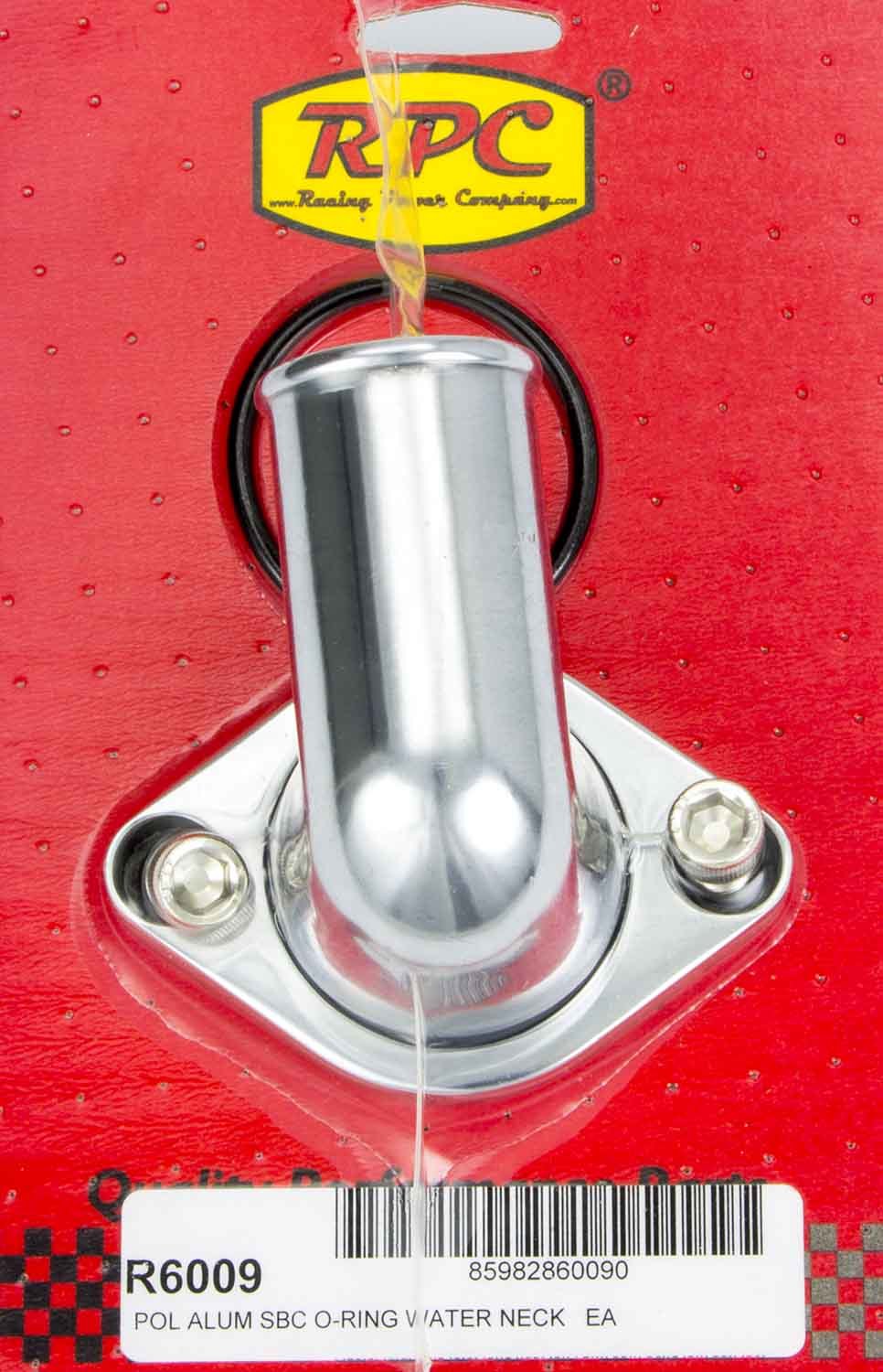 Racing Power Company R6009 66-75 Chevy V8 Alum 90 Deg Water Neck Polished Racing Power Company R6009