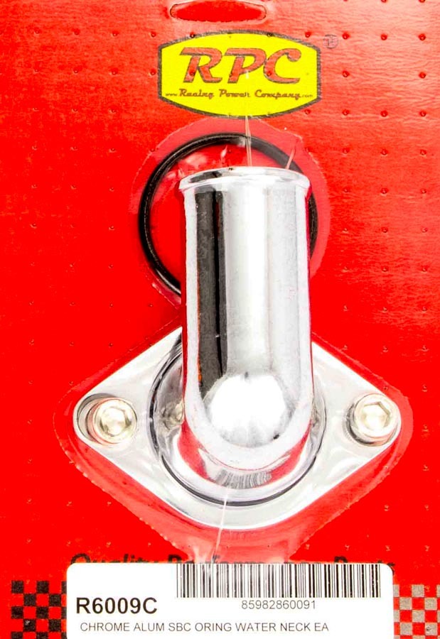 Racing Power Company R6009C 66-75 Chevy V8 Alum 90 Deg Water Neck Chrome Racing Power Company R6009C