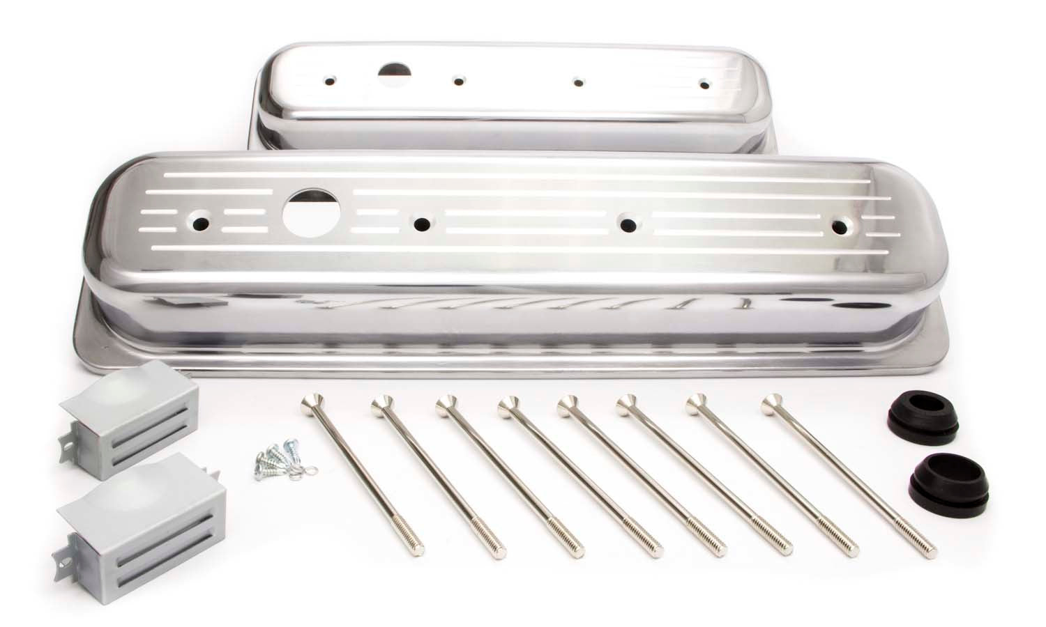 Racing Power Company R6037 SBC Alum Short Center Bolt V/C Milled Polished Racing Power Company R6037
