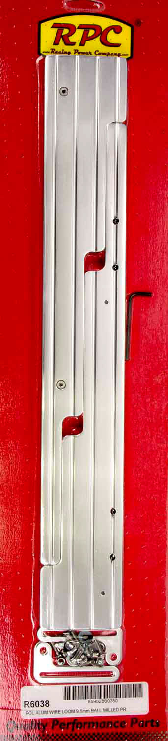 Racing Power Company R6038 Alum Linear Wire Looms Ball Milled Polished Racing Power Company R6038
