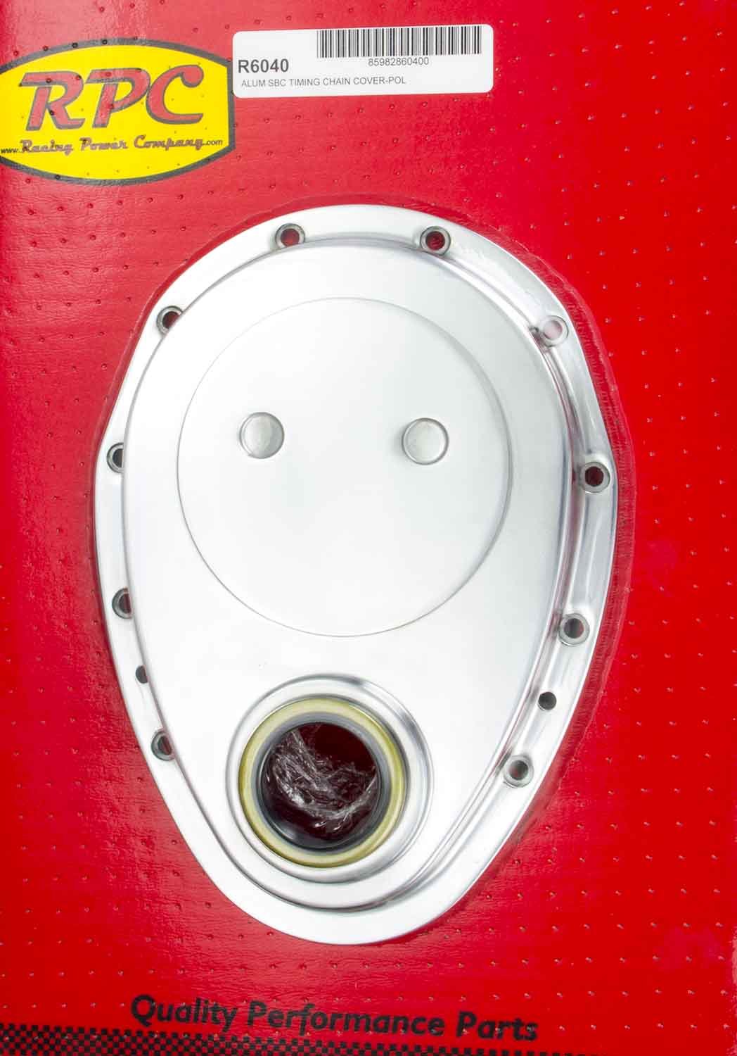 Racing Power Company R6040 SBC Alum Timing Cover Polished Racing Power Company R6040