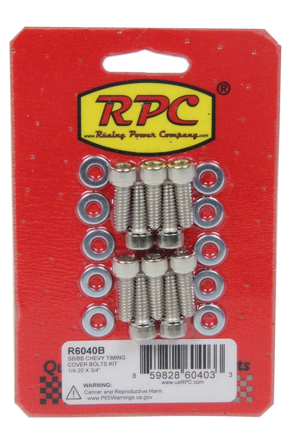 Racing Power Company R6040B Timing Chain Cover Bolts -10 Racing Power Company R6040B
