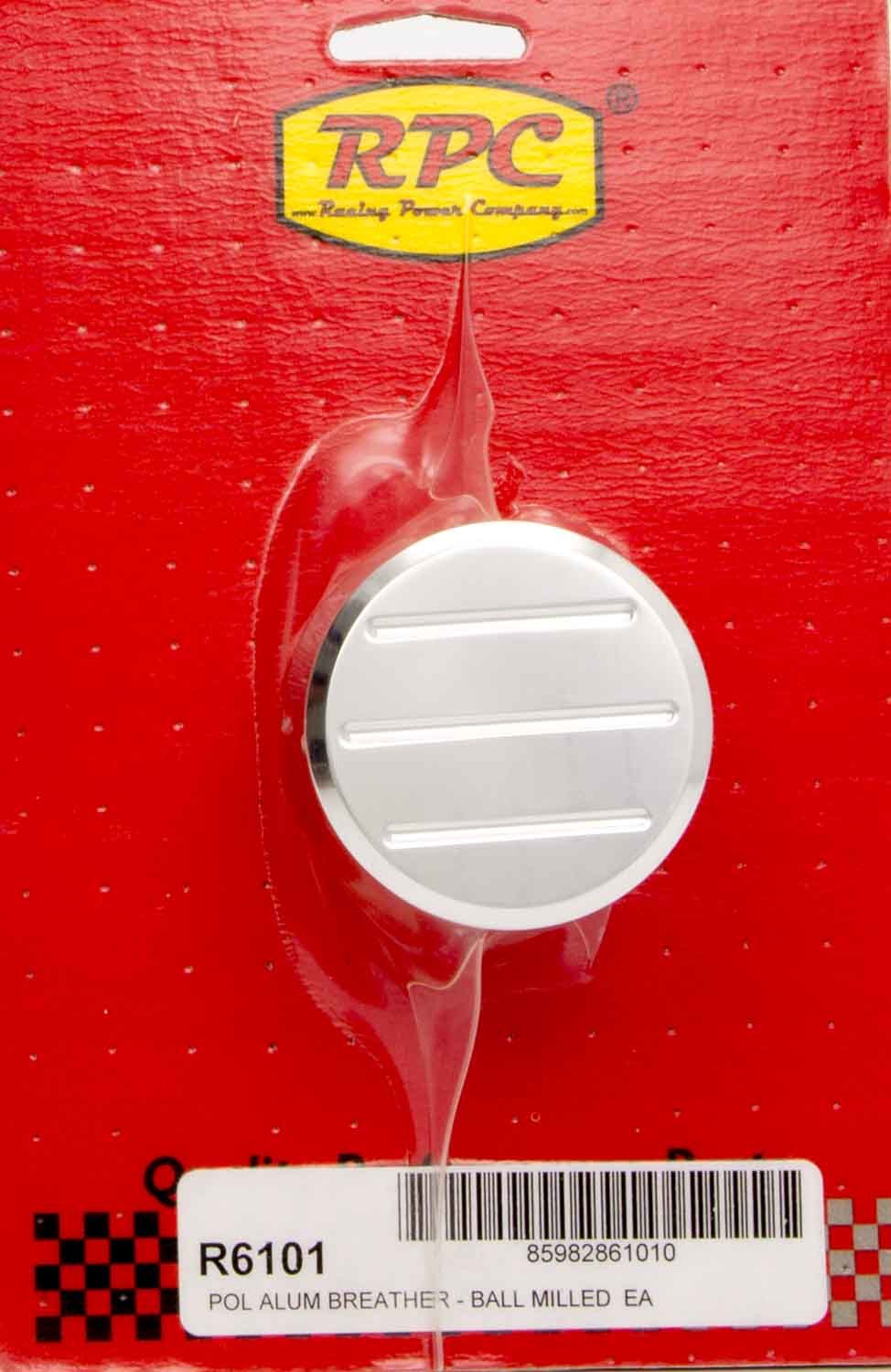 Racing Power Company R6101 Alum Ball Milled Push In Breather Polished Racing Power Company R6101