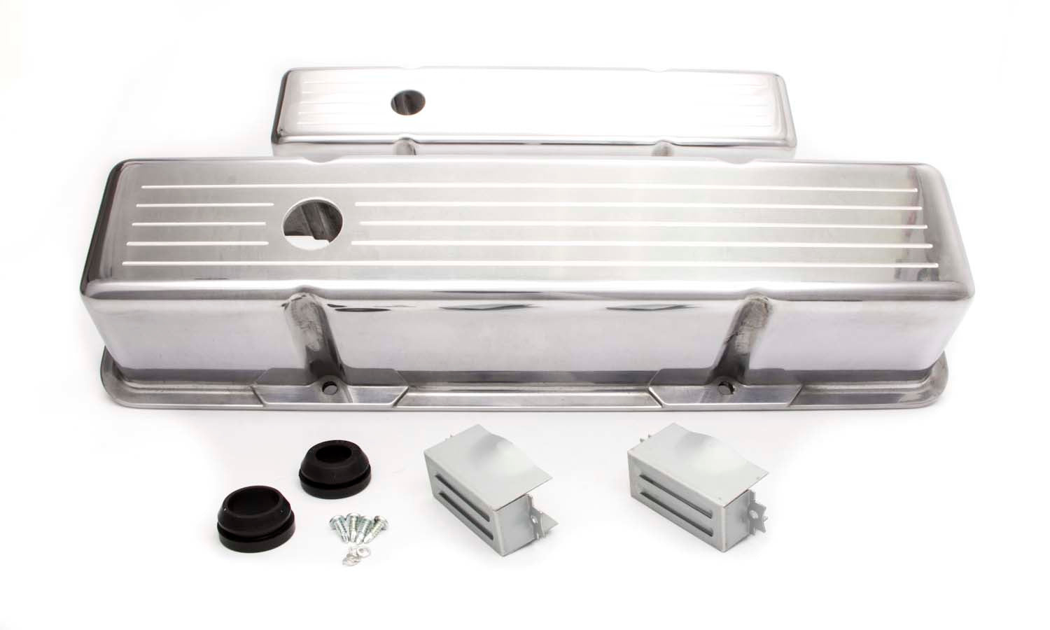 Racing Power Company R6130 SBC Alum Tall V/C Ball Milled Polished Racing Power Company R6130