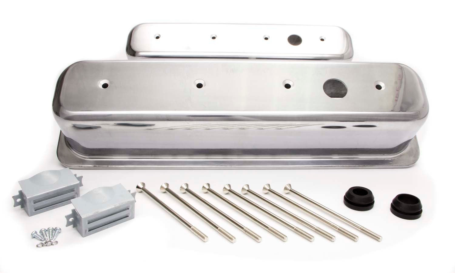 Racing Power Company R6146-1 SBC Alum Tall Center Bolt V/C Plain Polished Racing Power Company R6146-1