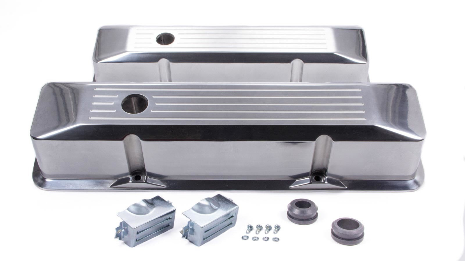 Racing Power Company R6154 SBC Alum Recessed Tall V/C Milled Polished Racing Power Company R6154
