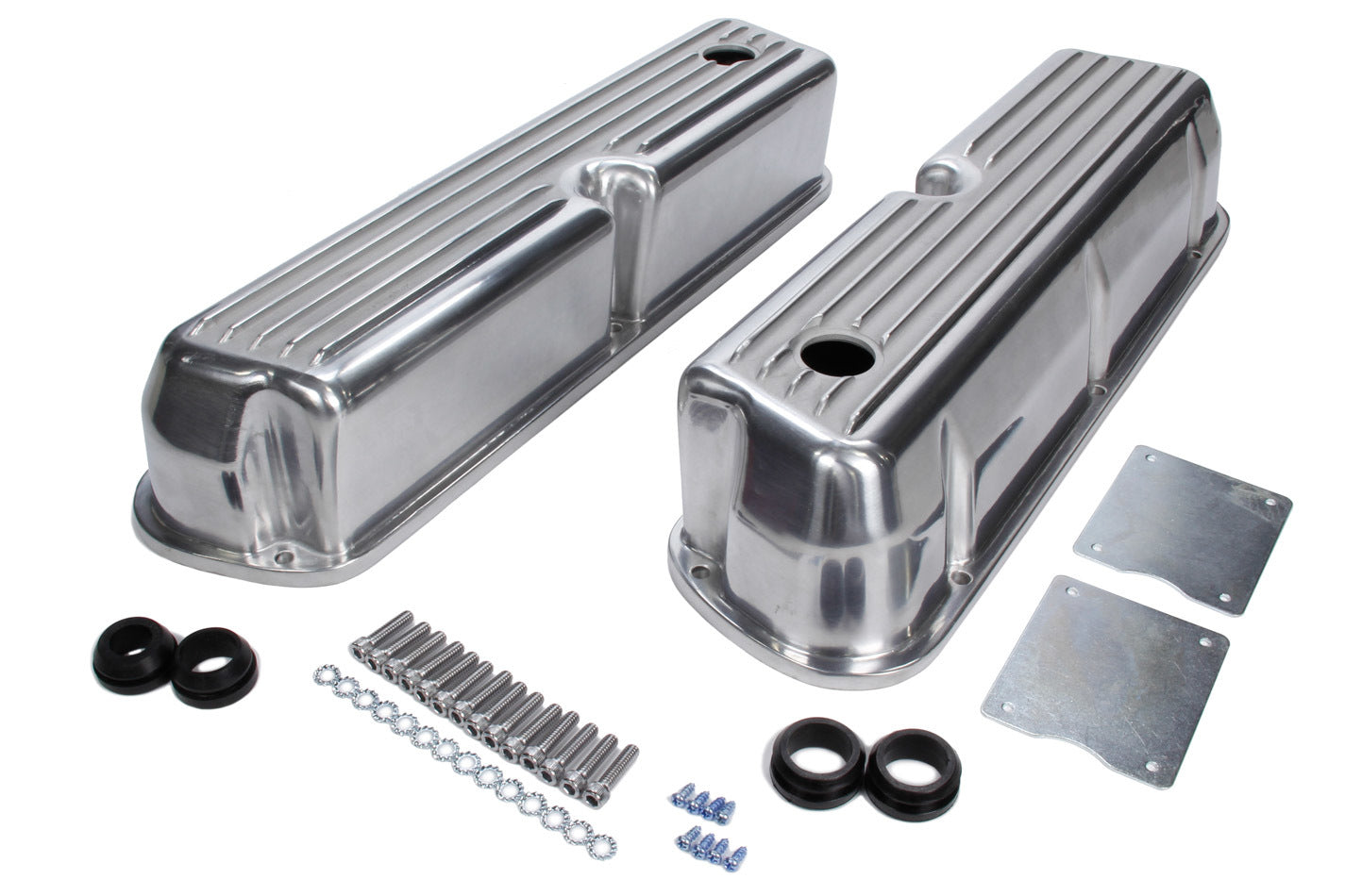 Racing Power Company R6175 SB Ford Aluminum Valve C overs - Tall Finned Racing Power Company R6175