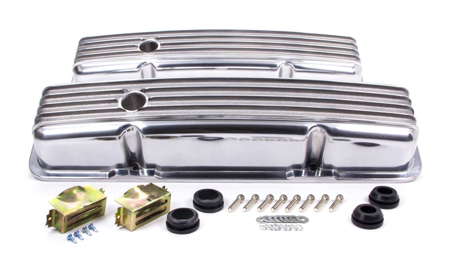 Racing Power Company R6186 SBC Alum Finned Short V/C Polished Racing Power Company R6186